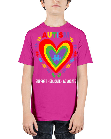 autism support educate 55# - autism - Youth Tee Unisex