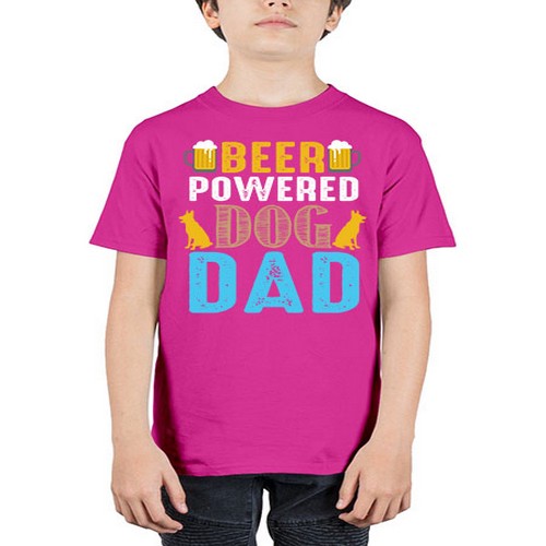 beer power dog dad 55# - dogs - Youth Tee Unisex