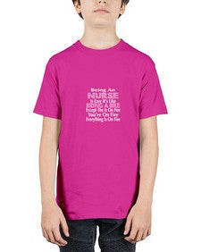 being an nurse is easy its like 611# - nurse - Youth Tee Unisex