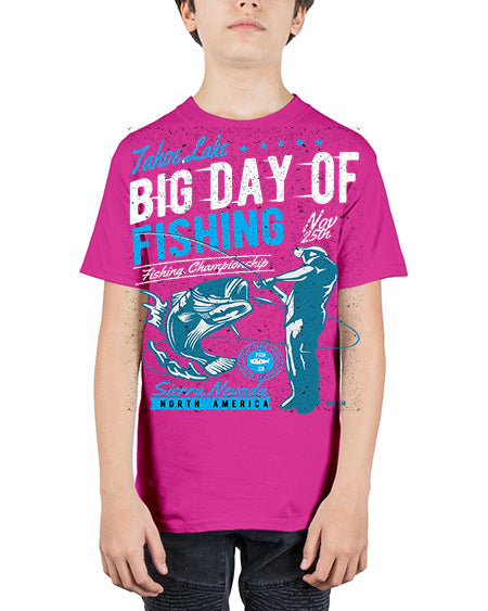 big day of fishing cs 65# - shark-fish - Youth Tee Unisex