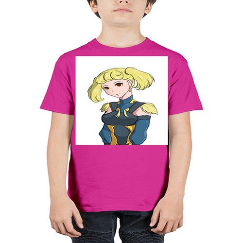 blonde girl wearing royal dress 30# - anime - Youth Tee Unisex
