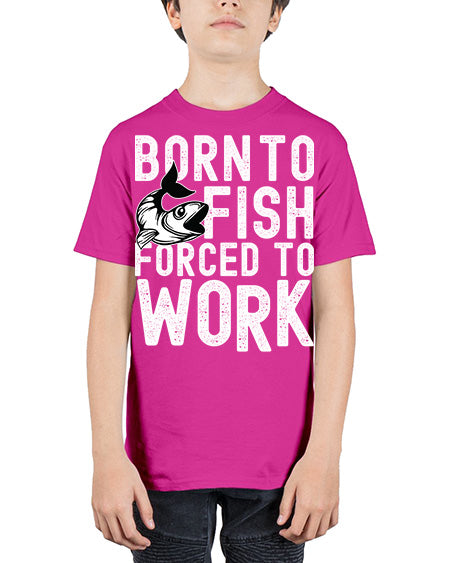 born to fish 64# - shark-fish - Youth Tee Unisex