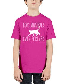 boys whatever cats forever - cats - Youth Tee Unisex