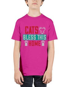 cats bless this home Style 36# - cats - Youth Tee Unisex