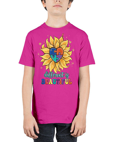 different is beautiful - autism - Youth Tee Unisex