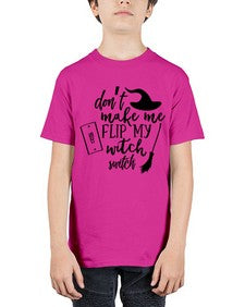 dont make me flip my witch switch 44# - witch - Youth Tee Unisex