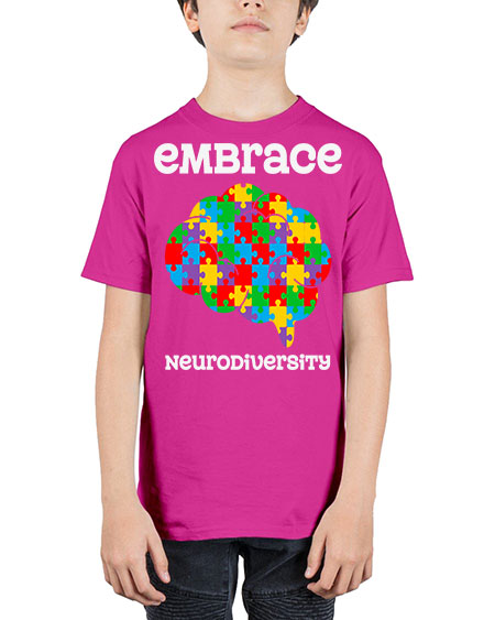 embrace neurodiversity autism awareness 87# - autism - Youth Tee Unisex
