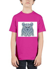 ethnic bear 416# - mandala - Youth Tee Unisex