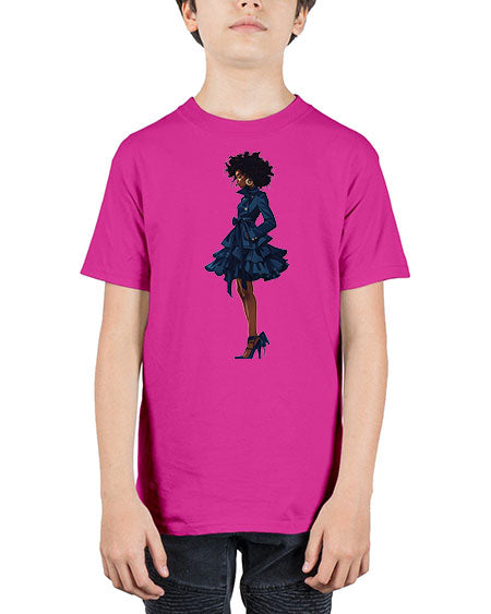 fashion girl in indigo 28# -  fashion - Youth Tee Unisex