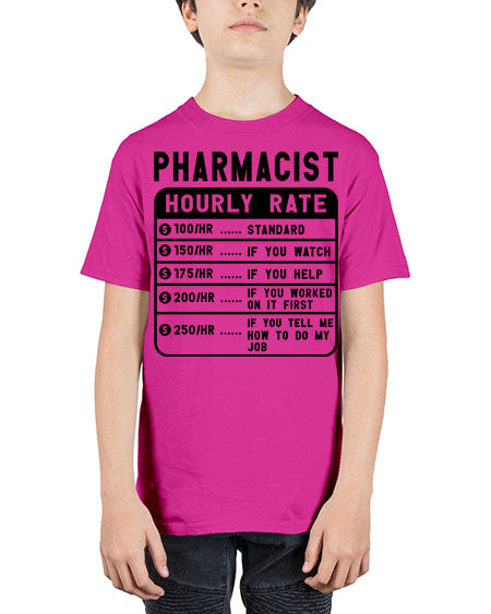 funny pharmacist hourly rate 808# - pharmacist - Youth Tee Unisex