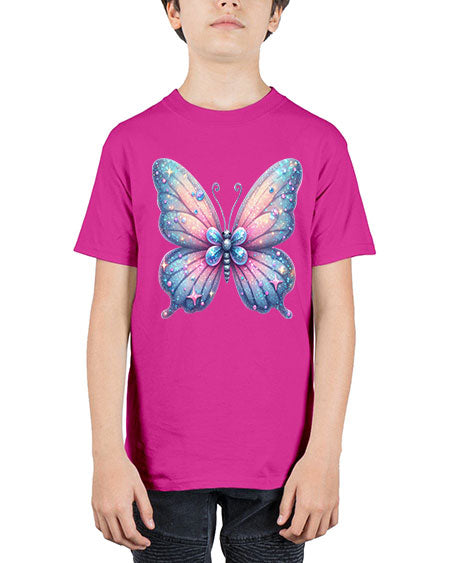 glitter butterfly 12# - butterfly - Youth Tee Unisex