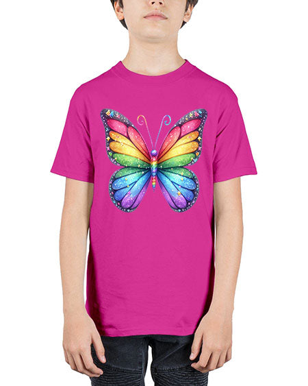 glitter butterfly 19# - butterfly - Youth Tee Unisex