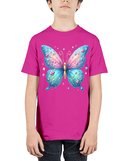 glitter butterfly 2# - butterfly - Youth Tee Unisex