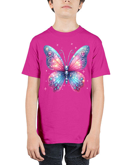 glitter butterfly 5# - butterfly - Youth Tee Unisex