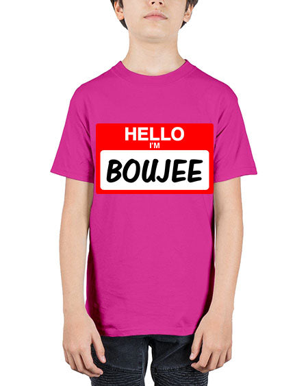 hello im boujee 131# - black words and phrases - Youth Tee Unisex