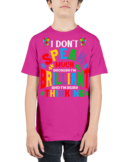 i dont speak much autism 91# - autism - Youth Tee Unisex