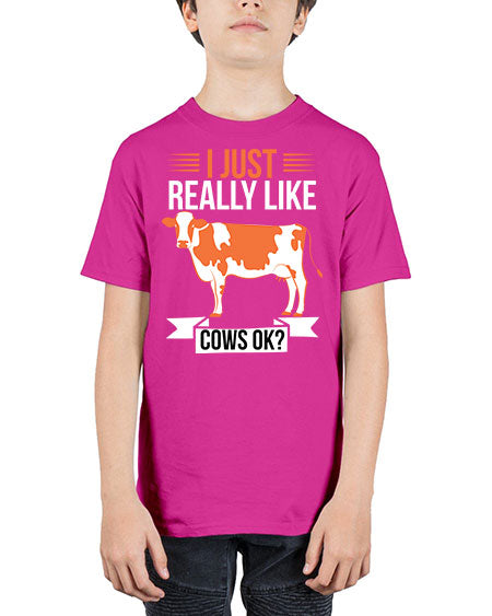 i just really like cows ok Style 3# - cow - Youth Tee Unisex