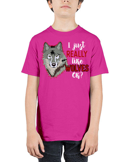 i just really like wolves - wolf - Youth Tee Unisex