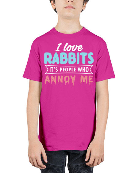 i love rabbits its people who annoy me - rabbit - Youth Tee Unisex