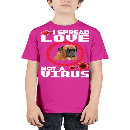 i spread love not a virus shirt for boxer dog lovers 174# - dogs - Youth Tee Unisex