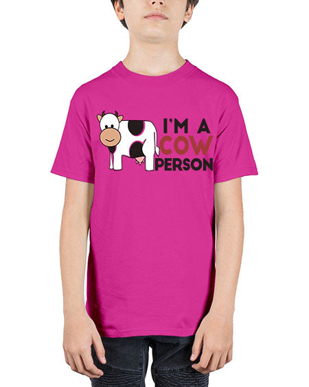 im a cow person - cow - Youth Tee Unisex