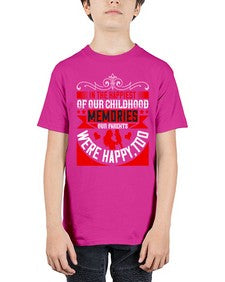 in the happiest of our childhood memories our parents were happy too 343# - parents day - Youth Tee Unisex