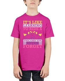 it s like learning to ride a unicorn you never forget 241# - unicorn - Youth Tee Unisex