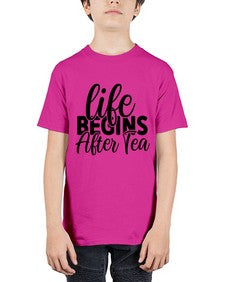 life begins after tea 1297# - tea - Youth Tee Unisex