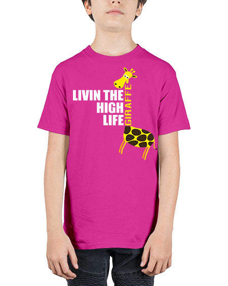 living the high life giraffe - giraffee - Youth Tee Unisex