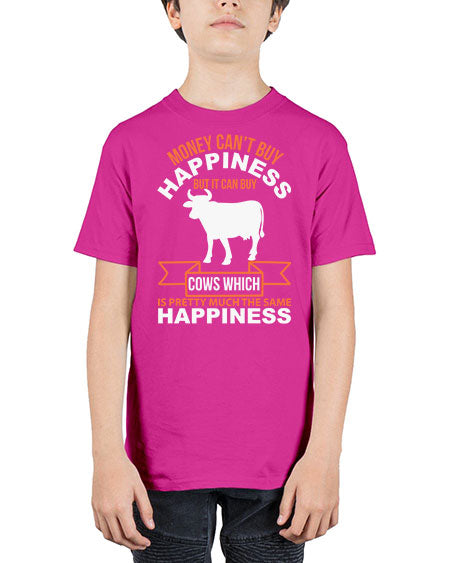 money can’t buy happiness but it can buy cows which is pretty much the same happiness Style 1# - cow - Youth Tee Unisex