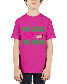my boss call me mom 311# - unicorn - Youth Tee Unisex