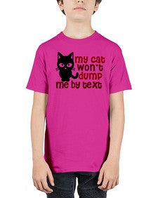 my cat wont dump me by text - cats - Youth Tee Unisex