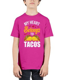 my heart belongs to tacos 1423# - tacos - Youth Tee Unisex