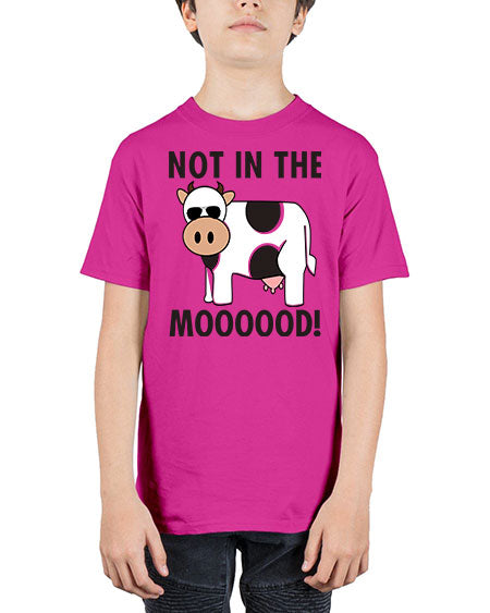 not in the mooood  - cow - Youth Tee Unisex