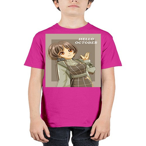 of beautiful girl in hello october 133# - anime - Youth Tee Unisex