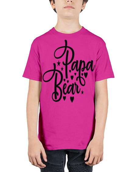 papa bear 219# - bears - animals - Youth Tee Unisex