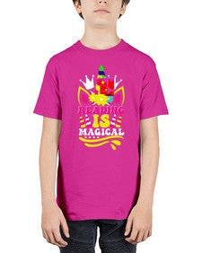 reading is magical 366# - unicorn - Youth Tee Unisex