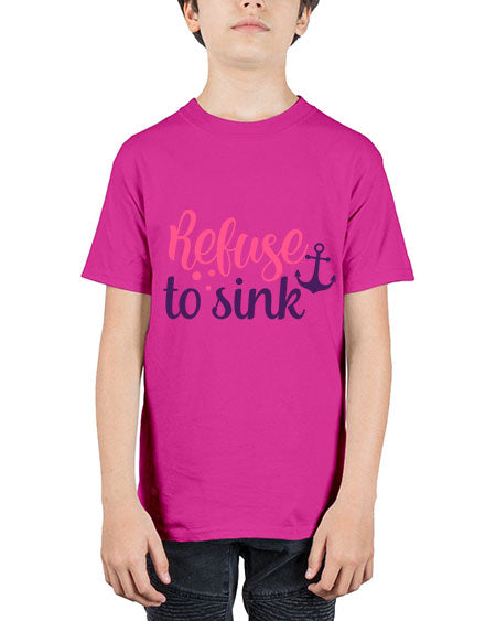 refuse to sink Style 4# - breast cancer - Youth Tee Unisex