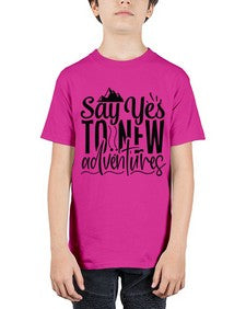 say yes to new adventures Style 76# - motivation - Youth Tee Unisex