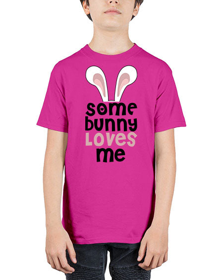 some bunny loves me - rabbit - Youth Tee Unisex