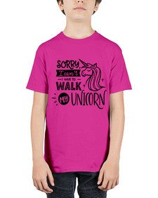 sorry i cant i have to walk black 406# - unicorn - Youth Tee Unisex
