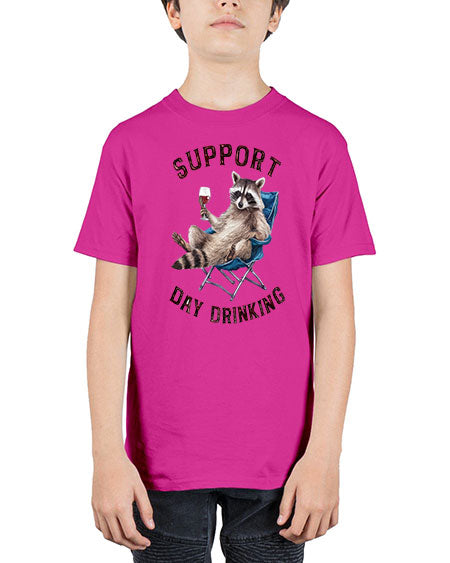 support day drinking 67# - raccoon - Youth Tee Unisex
