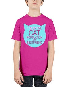 the entire cat popluation is my bestfriend - cats - Youth Tee Unisex