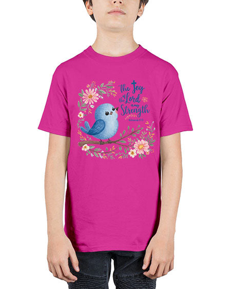 the joy of the lord is my strength 73# - birds - Youth Tee Unisex