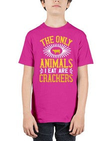 the only animals i eat are crackers 418# - vegan - Youth Tee Unisex
