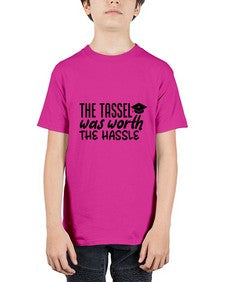 the tassel was worth the hassle 943# - graduation - Youth Tee Unisex