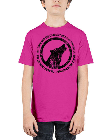 the tiger and the lion may be more powerful - wolf - Youth Tee Unisex