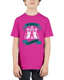 the world is my cats playground Style 119# - cats - Youth Tee Unisex