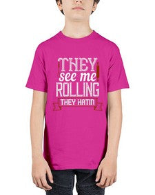 they see me rolling they hatin 427# - cooking - Youth Tee Unisex