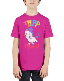 third Grade is Magical Unicorn 962# - third grade - Youth Tee Unisex